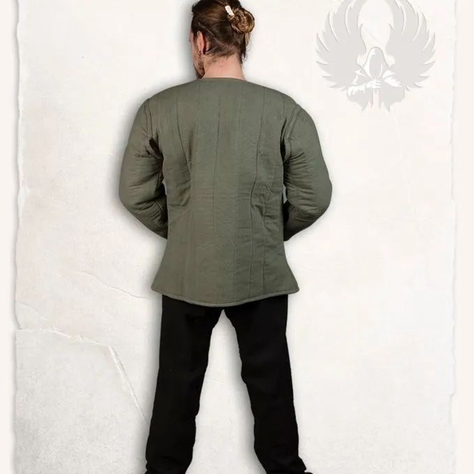 Mytholon 15de Eeuwse Gambeson Aulber, Olijfgroen Canvas 3 Mytholon 15de Eeuwse Gambeson Aulber, Olijfgroen Canvas - Afbeelding 3