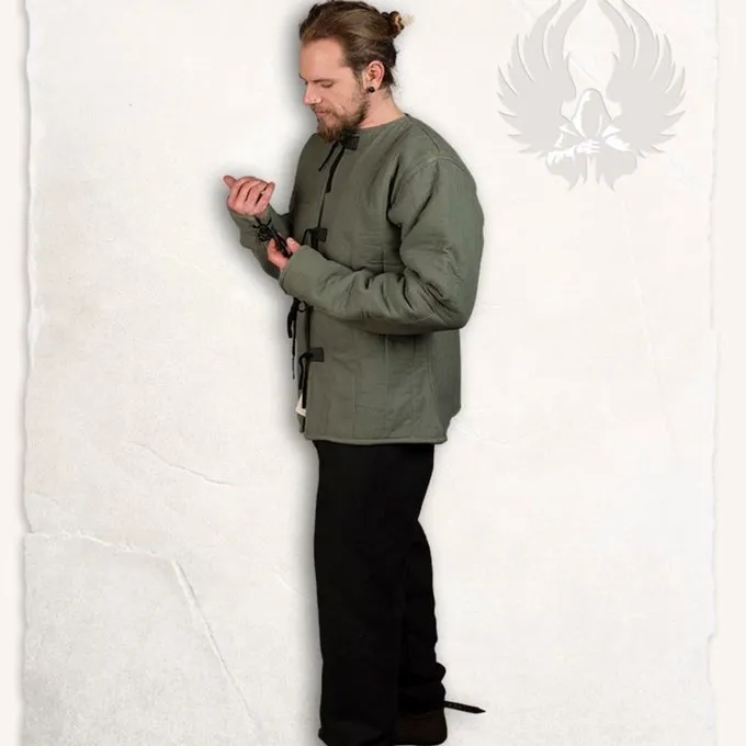 Mytholon 15de Eeuwse Gambeson Aulber, Olijfgroen Canvas 5 Mytholon 15de Eeuwse Gambeson Aulber, Olijfgroen Canvas - Afbeelding 5