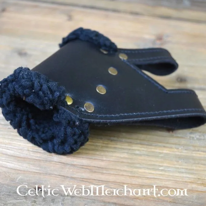 Epic Armoury LARP Zwaardhouder Met Bontafwerking, Leer En Linkshandig 2 Epic Armoury LARP Zwaardhouder Met Bontafwerking, Leer En Linkshandig - Afbeelding 2