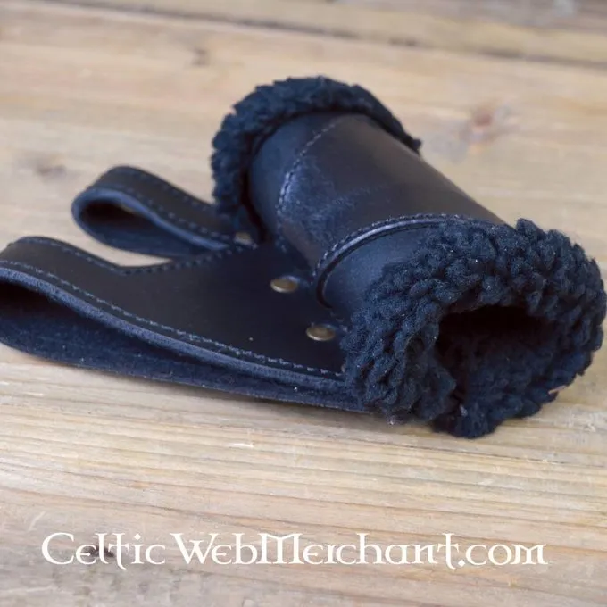 Epic Armoury LARP Zwaardhouder Met Bontafwerking, Leer En Linkshandig 1 Epic Armoury LARP Zwaardhouder Met Bontafwerking, Leer En Linkshandig