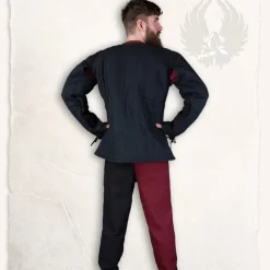 Mytholon Linnen Gambeson Aulber Zwart 7 Mytholon Linnen Gambeson Aulber Zwart -Viking zwaarden Winkel linnen gambeson aulber zwart 2